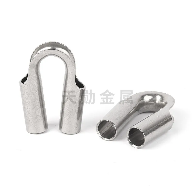 304 Stainless Steel Wire Rope Thimble, Tube Thimble for 5mm-25mm Cable, M6-M28 Rigging Hardware