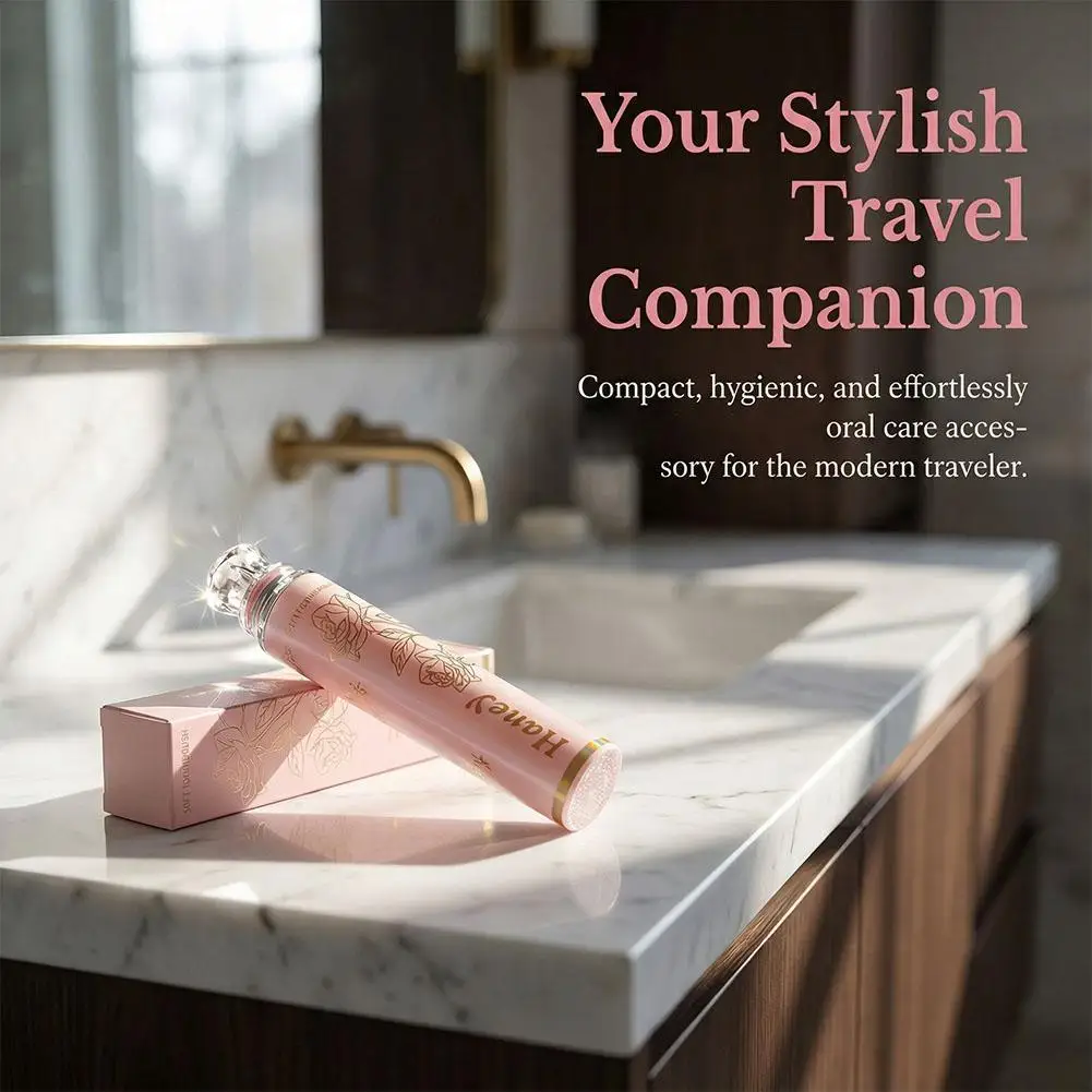 

Роскошная складная зубная щетка в стиле помады с мягкими щетинками, портативная, съемная, для чистки зубов в путешествиях, ультрамягкая, для комплексного ухода за полостью рта, многофункциональная