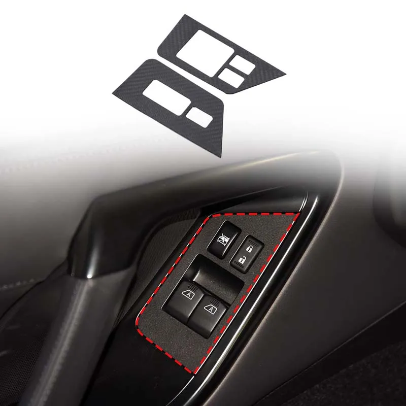 

For Nissan GTR R35 2008-2016 glass lifting frame Door lock key decorative frame Automotive interior accessories True carbon fibe