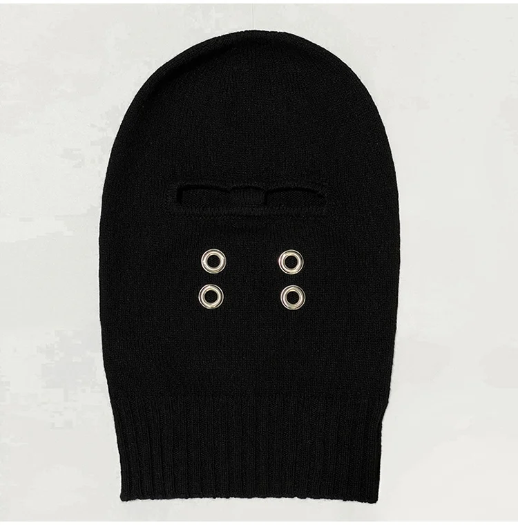 Winter Luxury Designer Rkos Dark Brand Style Balaclava Masked Cap Knitting Hiphop Streetwear Women Men Casual Caps Beanies Hat