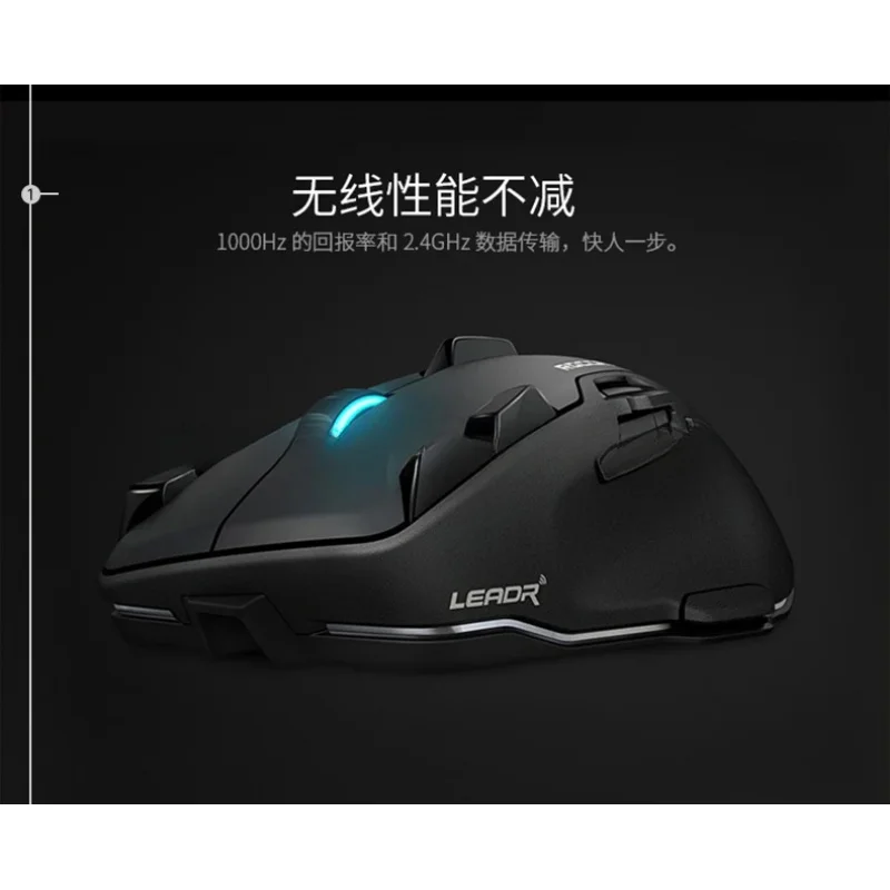 Rockat leadr dual mode gaming mouse computer notebook rechargeable programming macro