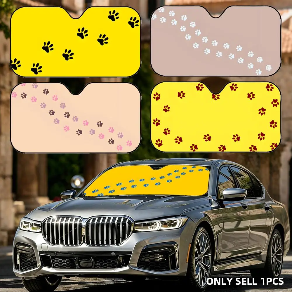 

Солнцезащитный козырек для автомобиля Pet Paws, складной, универсальный, для лобового стекла, защита от УФ-излучения, многоразовый, теплоизоляционный, складной чехол