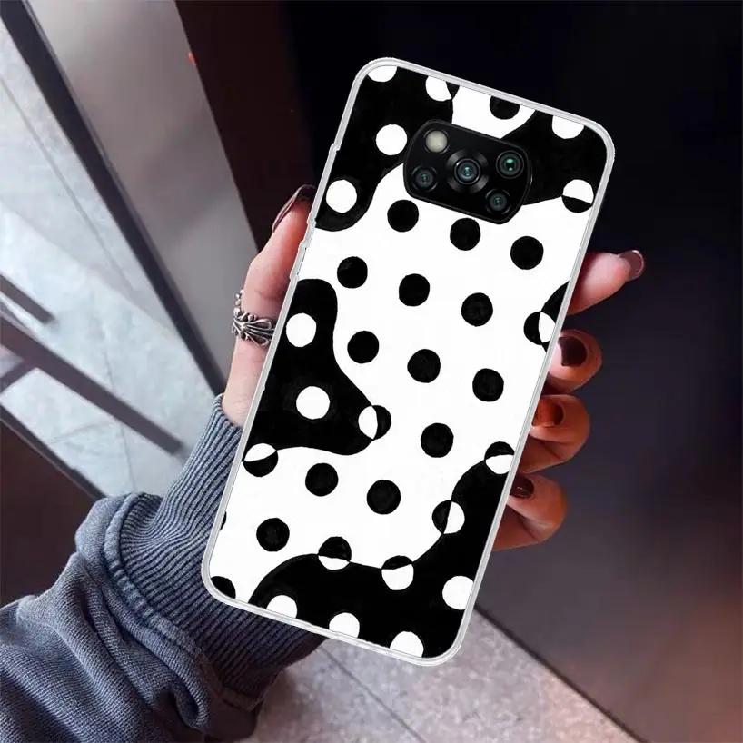 Polka Dots Art Phone Case for Xiaomi Poco X6 X5 X4 X3 Nfc F6 F5 Pro F4 Gt F3 F2 F1 M5S M4 M3 5G Soft Cover Print Fundas