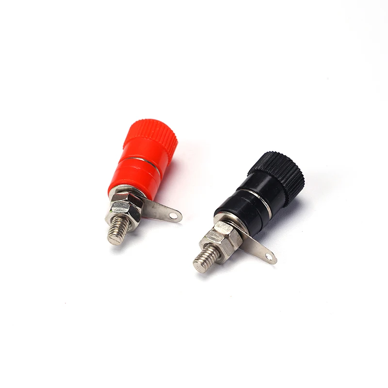 2 Stück 4mm Professioneller Bananenstecker-Anschluss, vernickelte Bindungsmutter, Steckverbinder – Detail 3
