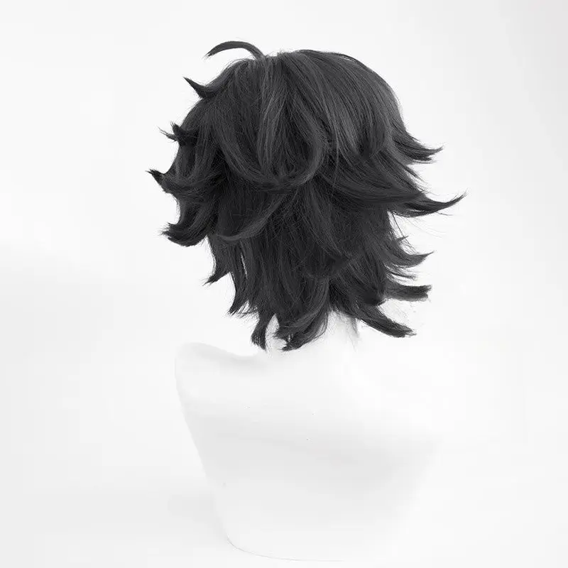 2026 New Identity V Prospector Fool's Gold Butcher Persona Wig Men's Black Short Hair Rose Net Styling Cosplay Wig