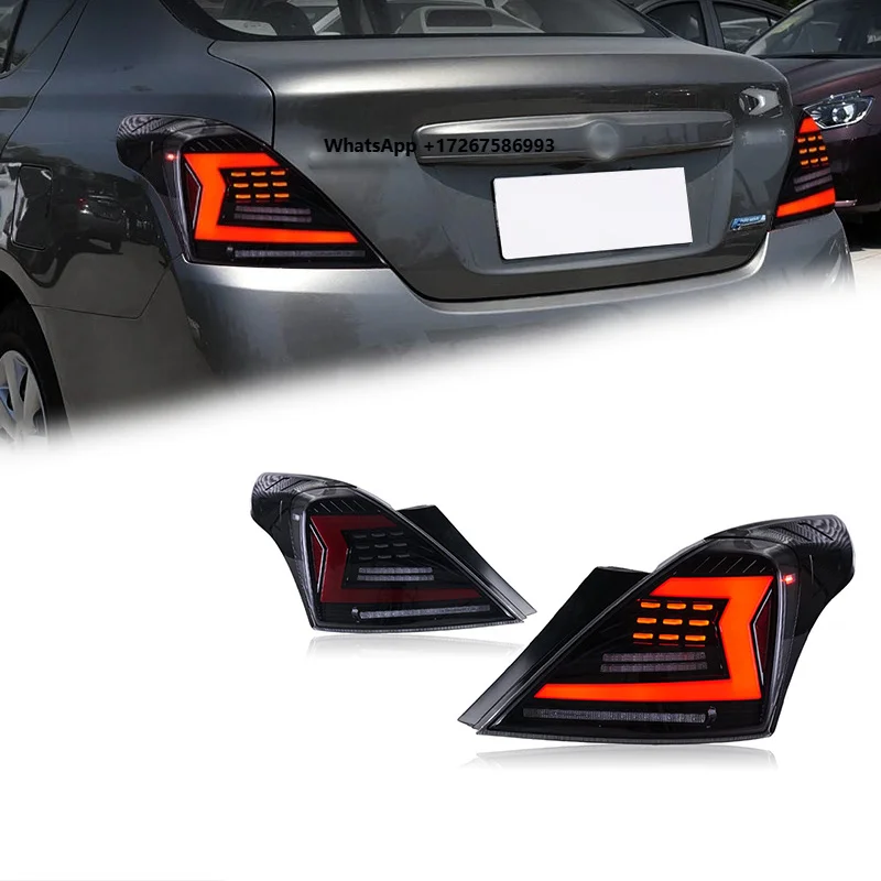 

FT Car Lights For Sunny LED Taillights 2011-2016 Almera LED Tail Lamp Dynamic Turn Signal Light Car Taillights Assembly