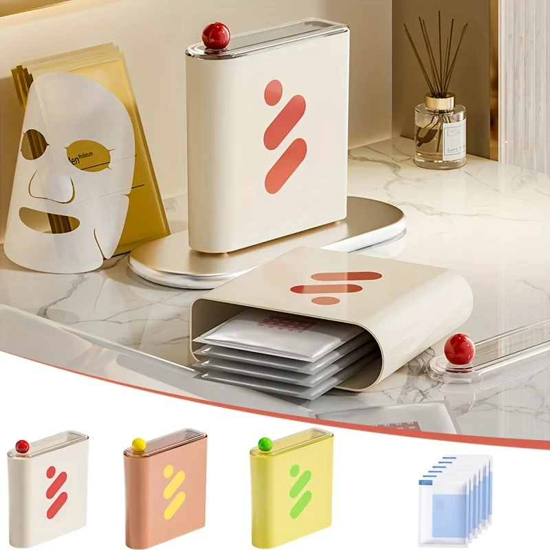 Hause Blatt Maske Lagerung Box Kühlschrank Gesichts Maske Frische-halten Box Staub Kosmetik Organizer Box Versiegelt Feuchtigkeitsspendende Box