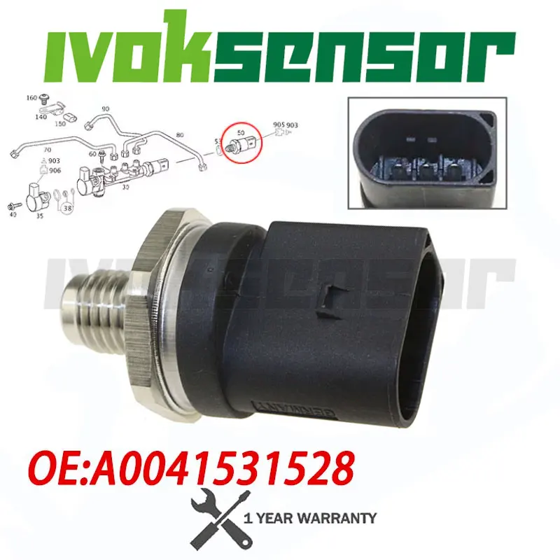 

For Mercedes-Benz M-Class W163 W164 ML270 ML400 1999-2011 0281002238 0281002241 Fuel Pressure Regulator and Fuel Pressure Sensor