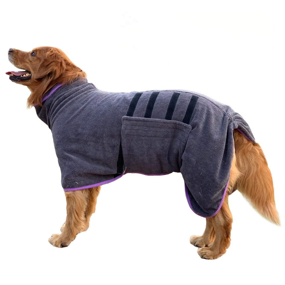 Quick Dry Microfiber Pet Bathrobe Absorbent Dog Coat for Large Dogs  Pet Dog Clothes Dogs Clothes  Dog Coat