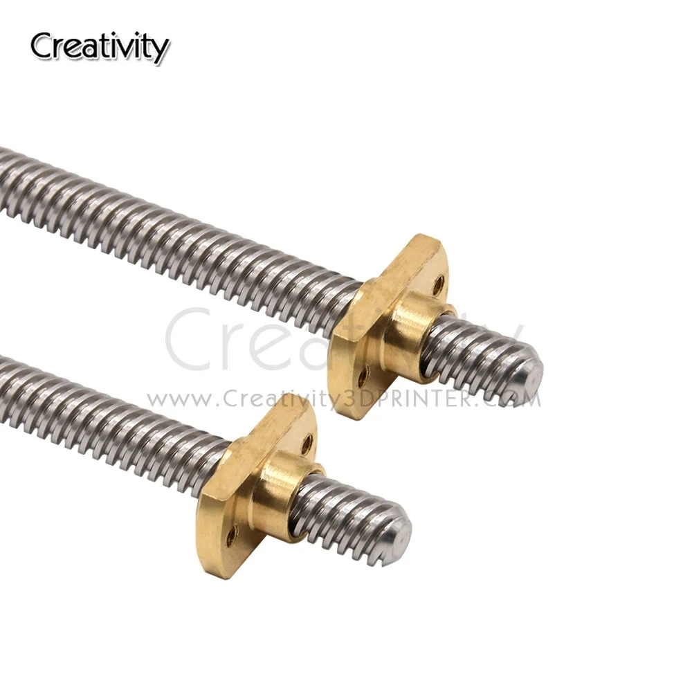 T8*8 Ender 3 Lead Screw Z axis Rod +Brass Nuts Lead 8MM 365/399/400MM for Ender-3 Ender-3 V2 Ender 6 CR-10S CR-10 V2 CR-6 SE I3