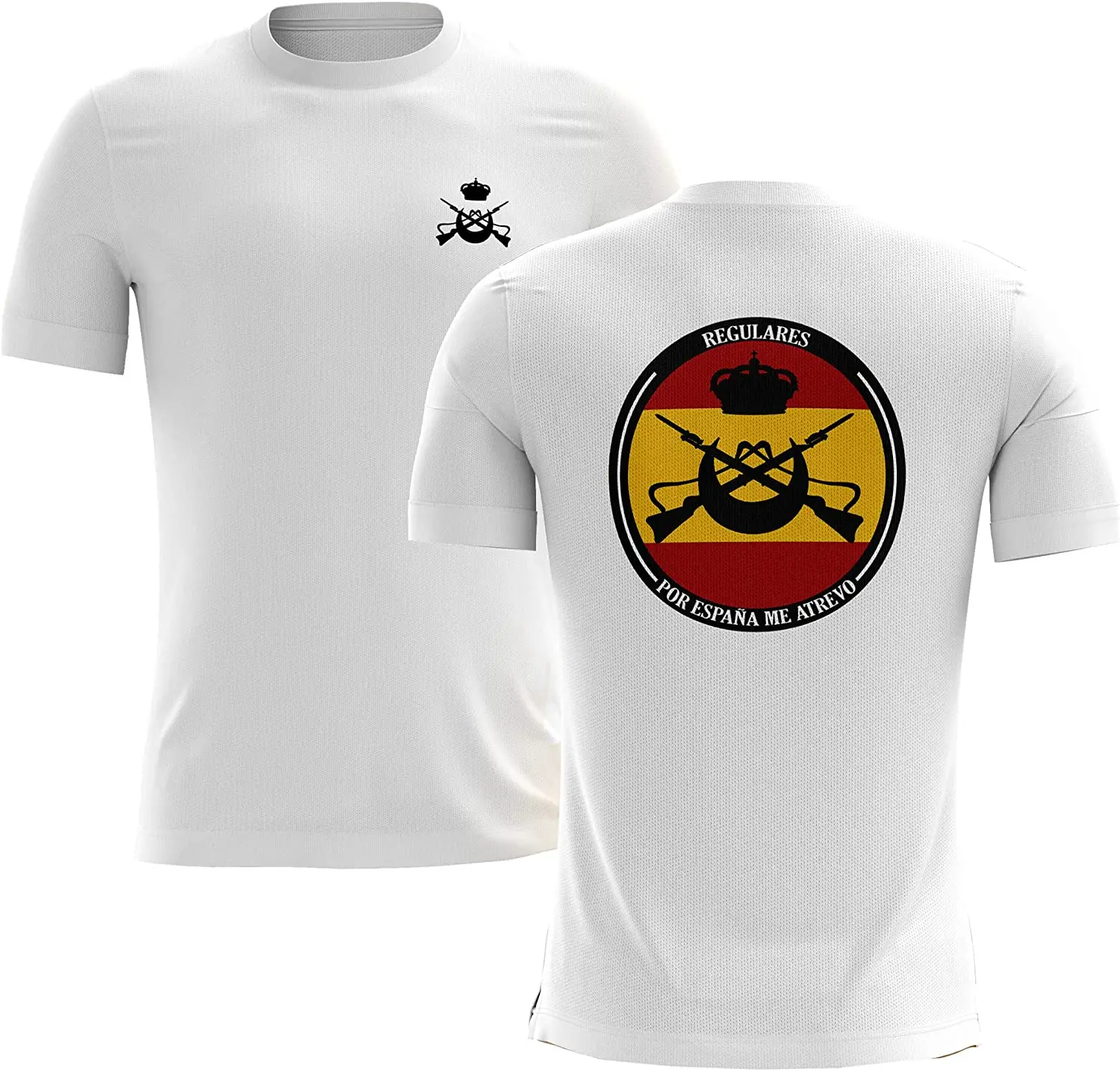 Camiseta De Regulares Del Ejercito Español. Tabor Alhucemas I/52 Melilla. Tabor Tetuán I/54 Ceuta. Camiseta 100% Algodón