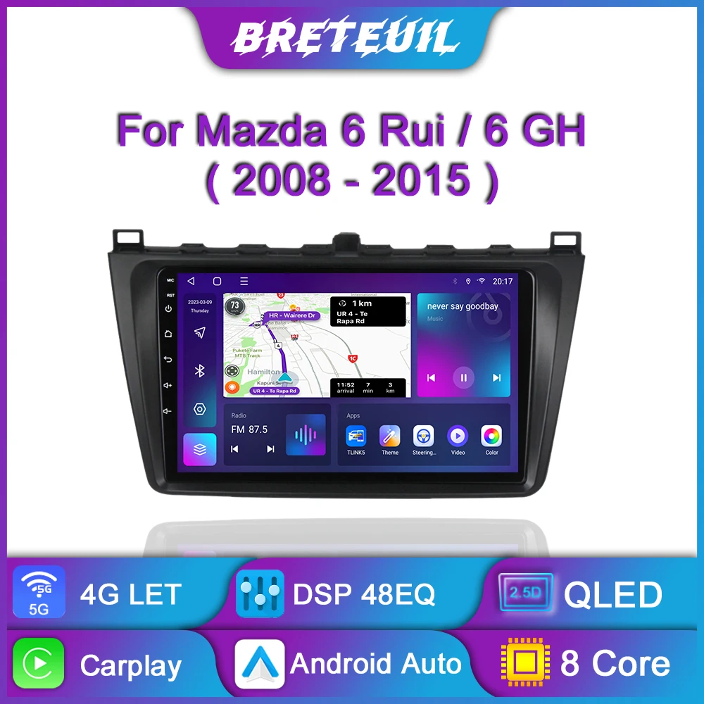 

For Mazda 6 Rui Wing Mazda6 GH 2008 - 2015 Android Car Radio Multimedia Player Navigation GPS Carplay Touch Screen Auto Stereo