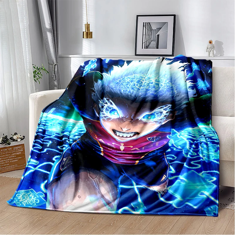 29 نمط الأزرق قفل Isagi كرة القدم الكرتون أنيمي لينة الفانيلا البطانيات ، رمي بطانية مريحة للأسرة أريكة غرفة نوم المنزل هدية #1