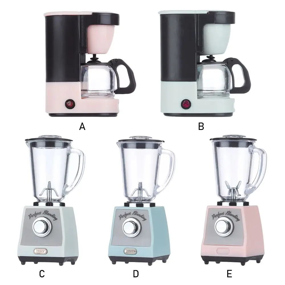 Extractor de jugo de regalo, taza de café, accesorios en miniatura para casa, muebles de cocina, cafetera 1:12 para casa de muñecas