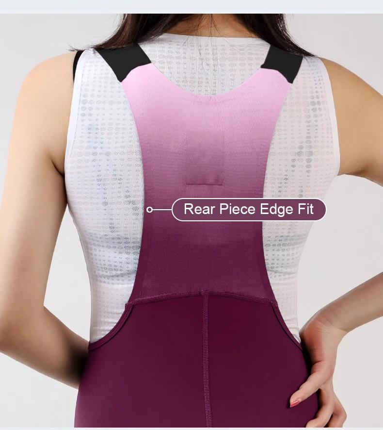 LAMEDA Damen-Radtrikot-Shorts mit Stoßdämpfung, gepolsterte Rennrad-Trägerhose, atmungsaktive Sommer-Radtrikot-Shorts – Detail 15