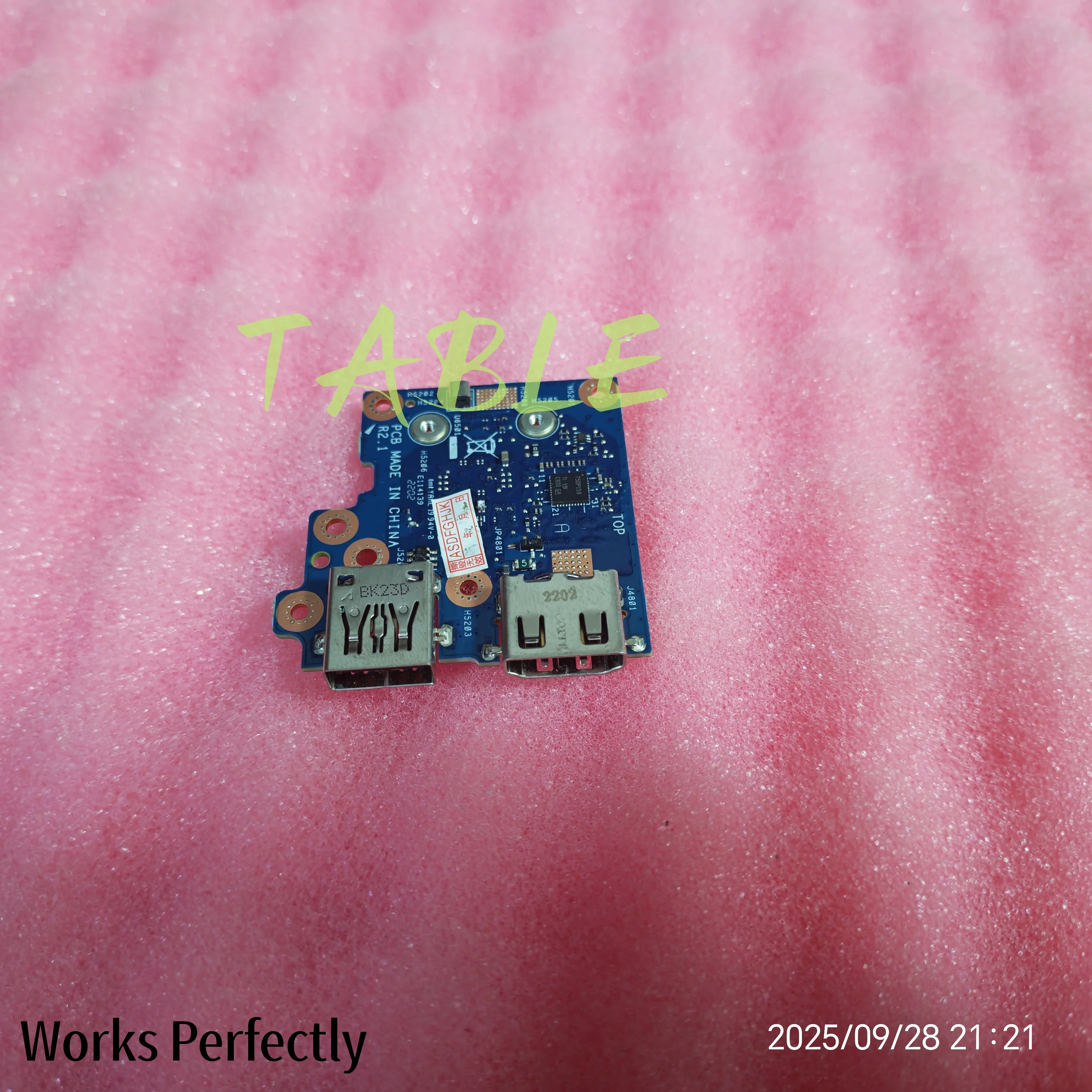 

UX535QE_HDMI_IO_ПЛАТА для Asus Zenbook Pro 15, UX535L, материнская плата ввода-вывода USB