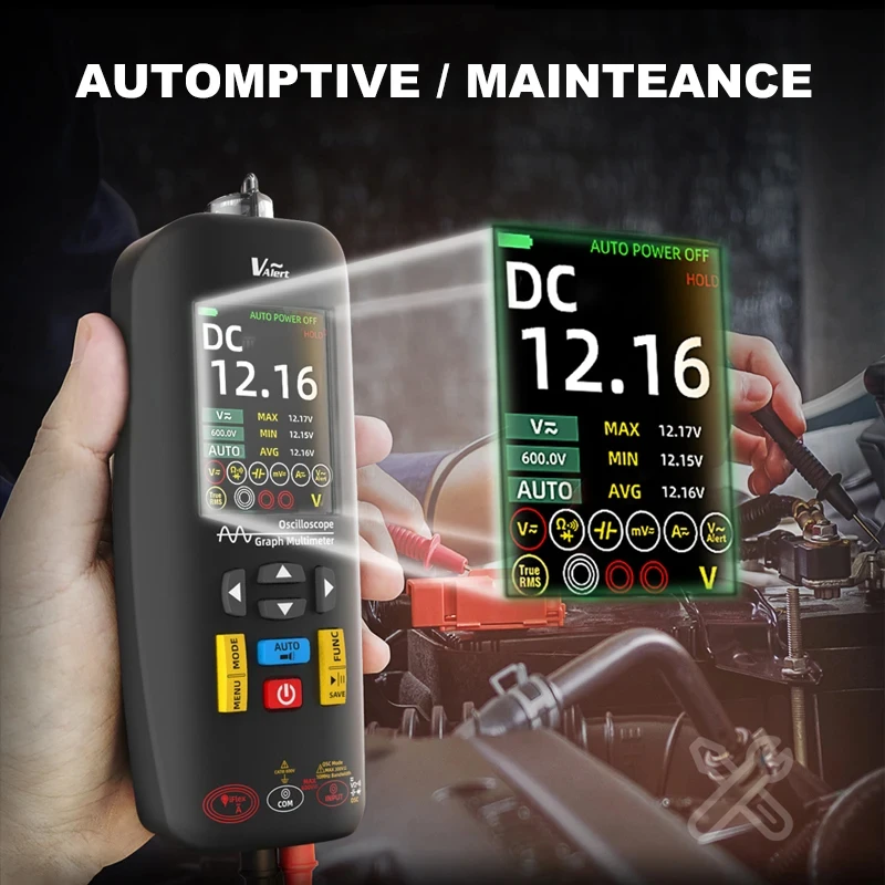 BSIDE New Graph Multimeter Handheld Oscilloscope Professional Digital Multiteter DC AC Current Capacitance Ohm Diode Hz Tester