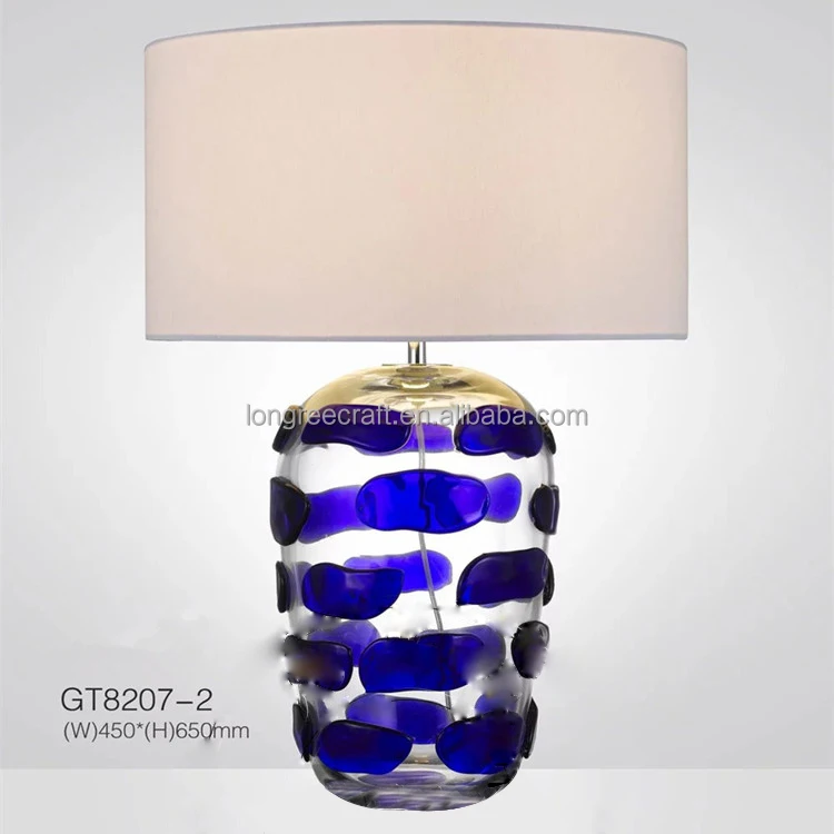 High-end luxury Murano glass table lamp Fuchsia night  table lamp