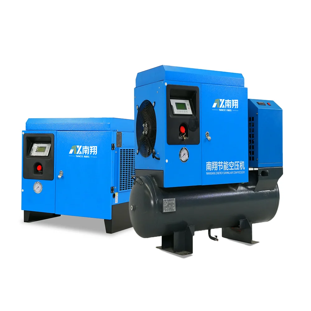 

Low Noise Screw Air Compressor Portable 3.7Kw 5Hp 8Bar 10Bar Air Compressor Machine Screw air Compressor with tank