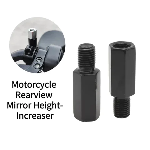 2pcs Mirror Heightening Screws for Motorcycle Rearview Mirror Adapter,Extended Version 40Mm, 10Mm to 10Mm Clockwise to Clockwise