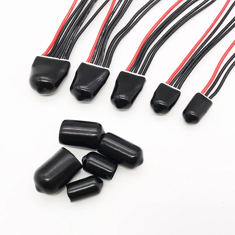 10PCS Rubber Terminal Insulated Protective Cover Caps Sparkproof Charged/Discharged for Lipo Battery 2S-6S Balance Charger Cable