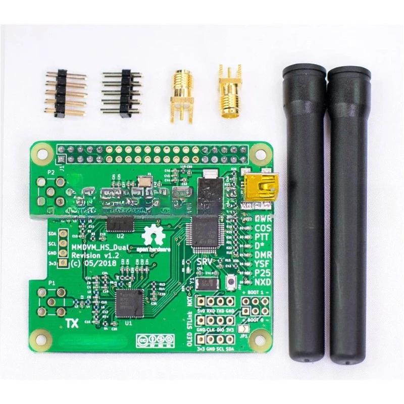 

MMDVM_HS_Dual_Hat Duplex Hotspot +OLED +Antenna Support P25 DMR YSF NXDN