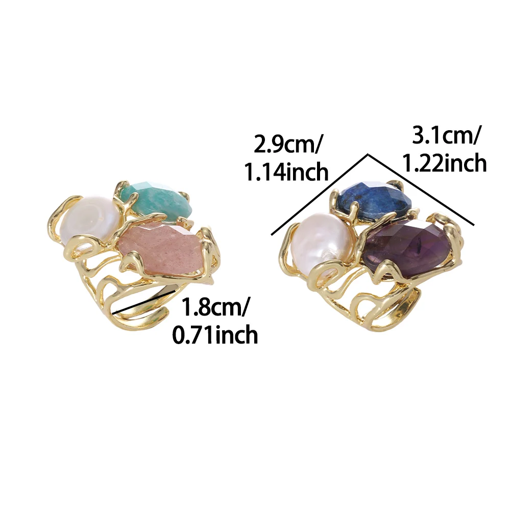 MeiceM Geometric Zinc Alloy Ring Luxury Foldable and Expandable Women\'s Ring Fashion Women\'s Party Jewelry Valentine\'s Day Gift
