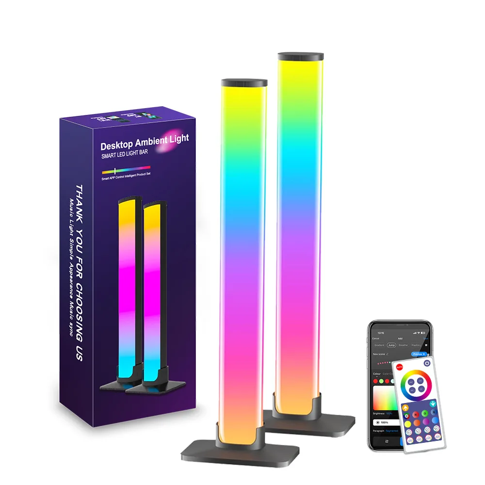 LED Night Desktop Smart RGB  Atmosphere Light Remote Variable Colors USB-powered for Gaming Desk Office Party TV Background Lamp