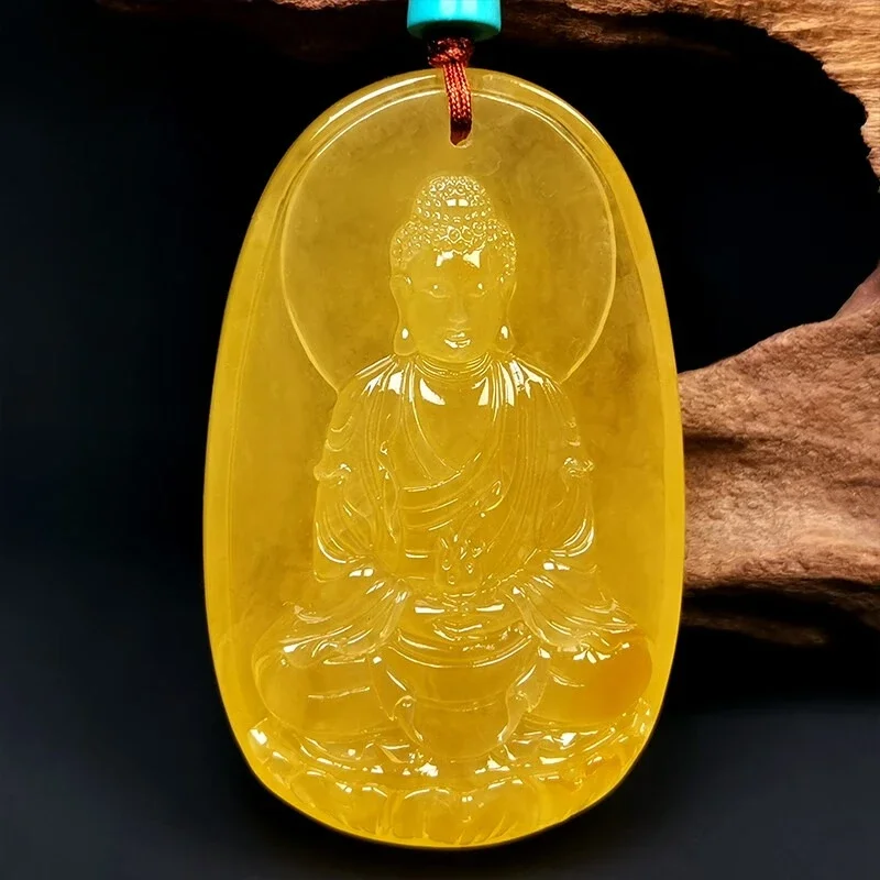 Nowy wisiorek z wosku pszczelego, męski i damski naszyjnik Guanyin Bodhisattva safe life pendant