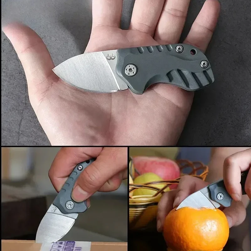 Multi Stainless Steel Small Knife Outdoor Mini Folding Knife    Portable Keychain Carrying Knife Express Unpacking Pocket Knife