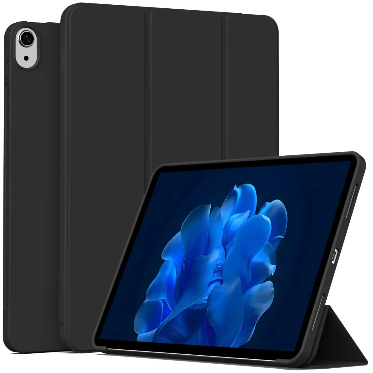 For iPad Air 4/5/6/7/8 Soft Silicone Case,For iPad 4th 5th 6th 7th Generation 2020 2022 2024 2025 PU Leather Flip Smart Cover