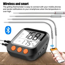 Tuya Smart BBQ Barbecue Grill Meat Thermometer Tuya Smart Life Mobile APP Control BBQ Water Temperature Measurement
