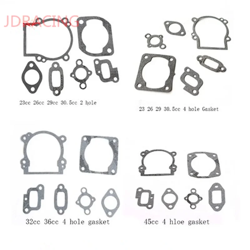 

Gasket Set for 23cc 26cc 29cc 30.5cc 32cc 36cc 45cc Engine for 1/5 HPI KM ROVAN Gtb Fg Ddt Mcd Fid Racing Baja Losi Parts