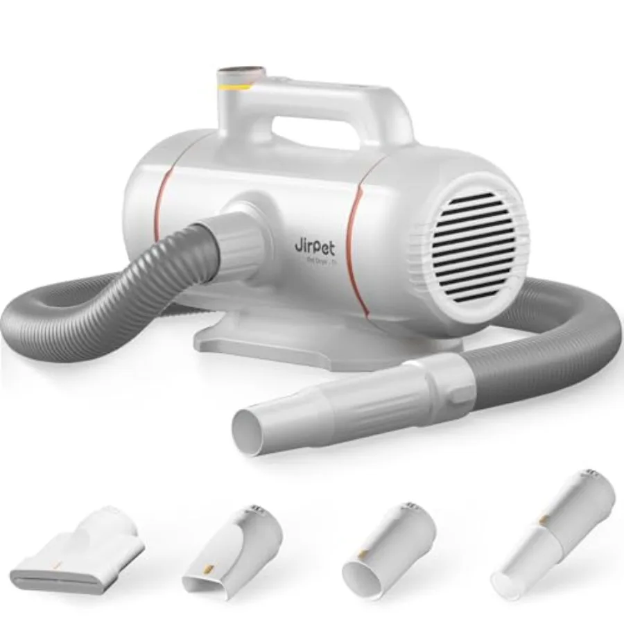 

Professional 5.0HP/2400W High Velocity Dog Hair Dryer for Pet Grooming Salon Wall-Mount Portable 3 Temperature Settings Steples