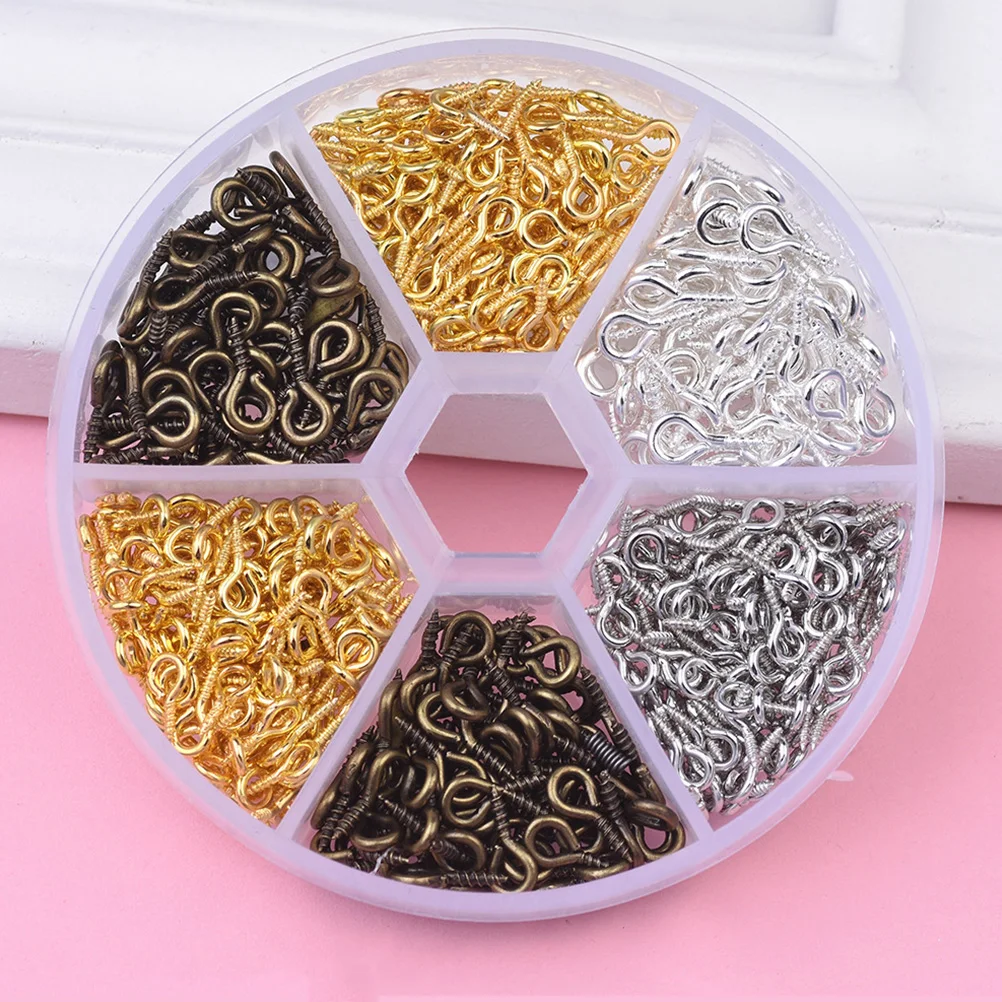 600 قطعة المعادن العين المسمار السنانير مقاومة للصدأ المسمار العين دبابيس Findings بها بنفسك النتائج مجوهرات Crafts بها بنفسك الحرف قلادة لوازم المواد #4