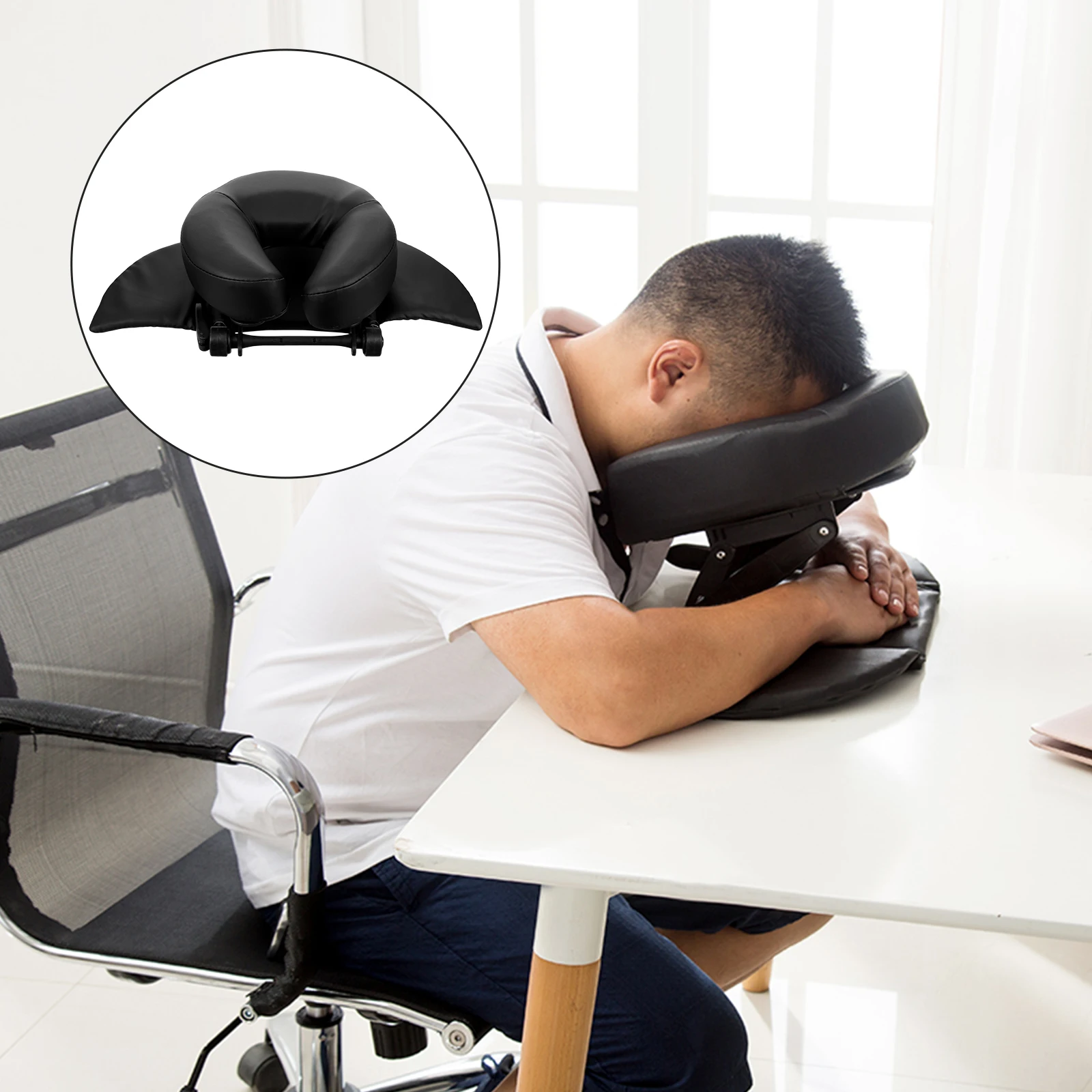 

Facial Pillow Nap Cushion Lap Office Massage Bed Wedge Cradle for Face Desktop Napping Time