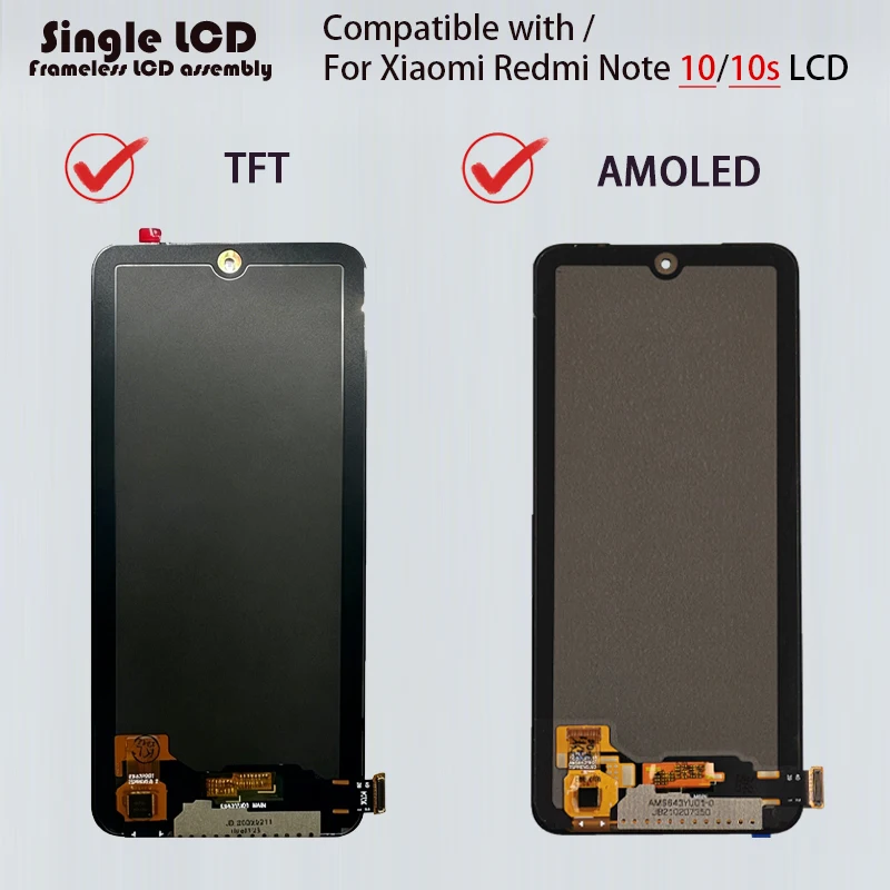 Wyświetlacz LCD z ekranem dotykowym i digitizerem do Xiaomi Redmi Note 10S, zamiennik części naprawczych do Redmi Note 10 AMOLED / TFT — zdjęcie produktu 4