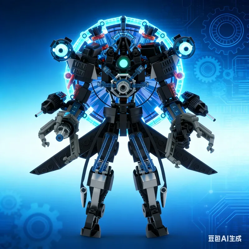 721pcs-デュアルキャノン-タイタン-メック-関節式重砲組み立てセット、ティーンエイジャーと大人のコレクター向けの高度なモデルキットギフト