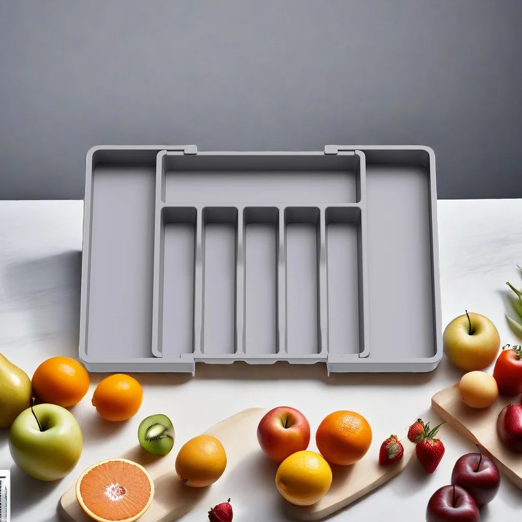

Expandable Utensil Tray Extended Tableware Storage Box Home Portable Retractable Storage Tray