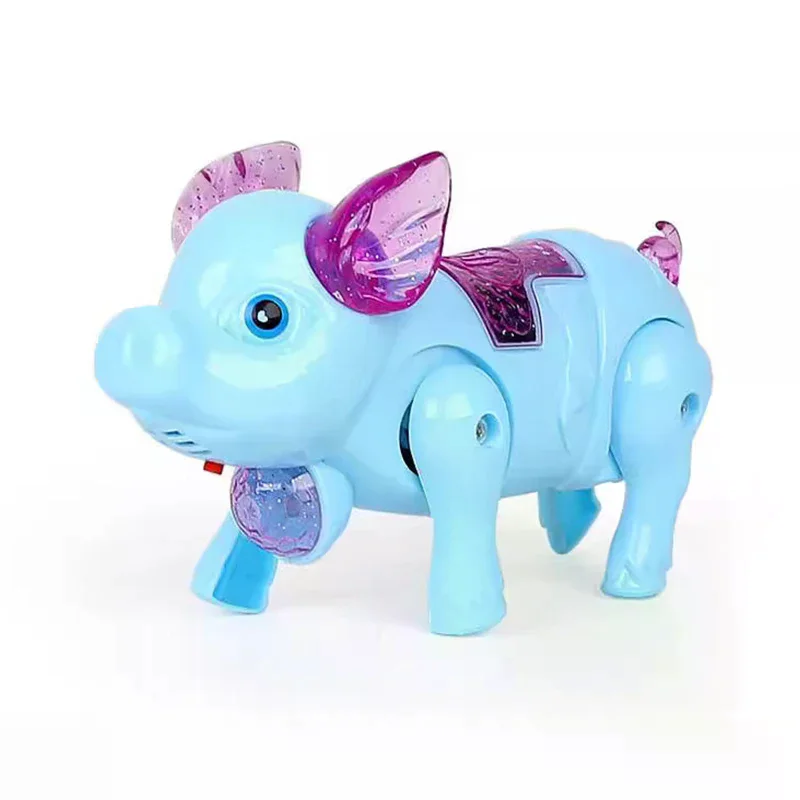 New Pink Color Electric Walking Pig Toy With Light Musical Kids Funny Electronics Toy Children Birthday Gift Toys