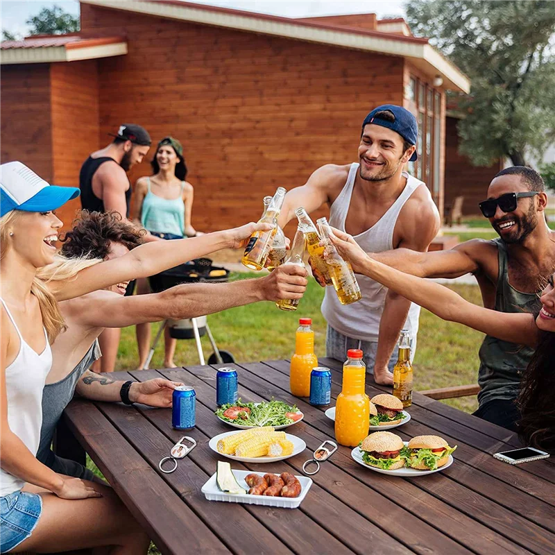 AA84 20 Pcs Sublimation Blank Keychain Metal Bottle Opener Blank Key Ring Heat Transfer Rectangular Sublimation Keychain