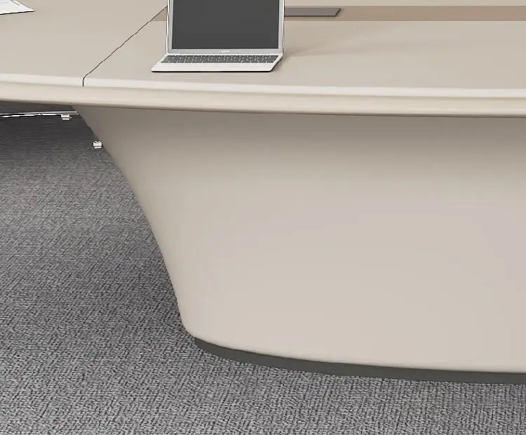 Light luxury conference long table Modern simple large conference room table and chair combination