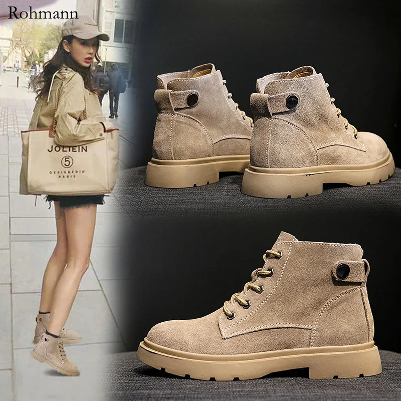 

Fashionable leather boots, British style retro student Korean version of the versatile 2025 autumn and winter boots