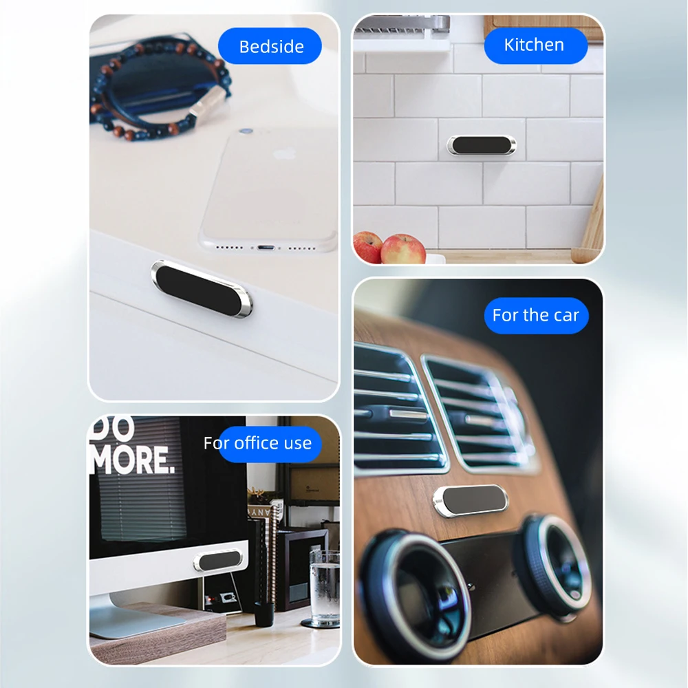 Mini Thin Phone Holder Magnetic Mount Bracket Stick on Car Dashboard Wall for iPhone Xiaomi Huawei Car Phone Holder