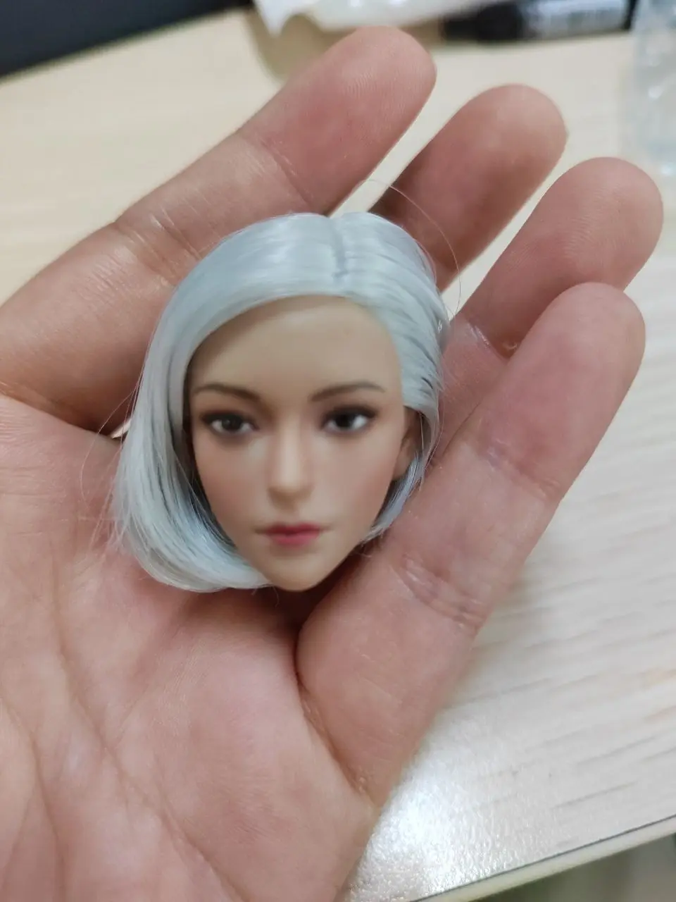 VCF-2060 1/6 หัว Sculpt ผมสีแดง/สีขาวหัวรุ่น 12 นิ้วทหารหญิง Action Figure Body