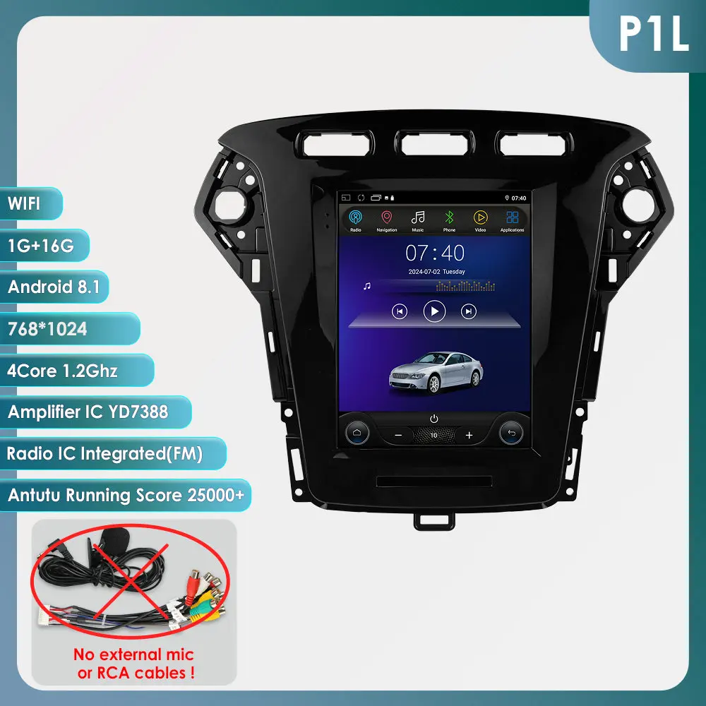 Hizpo 9.7 "Voor Tesla Stijl Autoradio Ford Mondeo Mk4 Galaxy Auto A/C 2011 2012 2013 Carplay Android Radionavigatie Gps-Speler