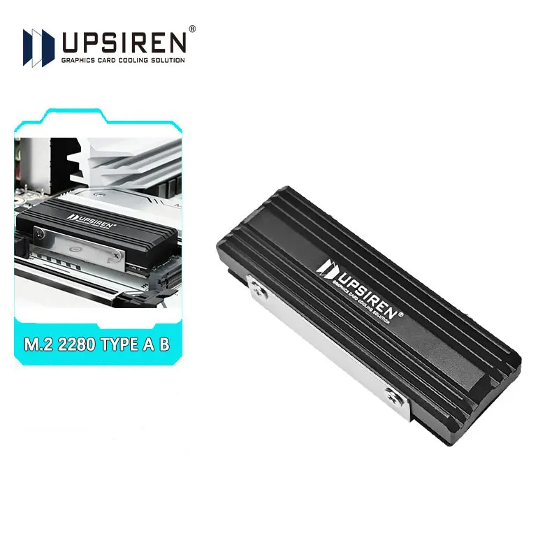 Dissipatore di Calore in Lega di Alluminio UPSIREN M.2 2280 TIPO A B per SSD, Giacca di Raffreddamento per Unità a Stato Solido