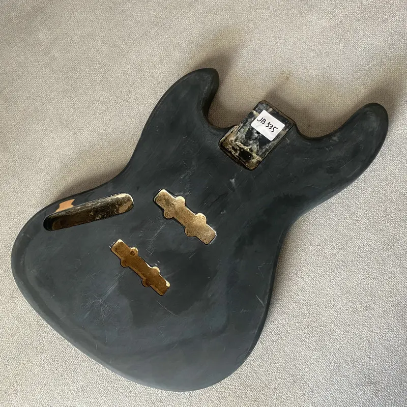 

JB535 Soild Wood 4 Or 5 String Electric Guitar Bass Body JB Pickups Black Color Left Hand DIY Parts surface Dirty