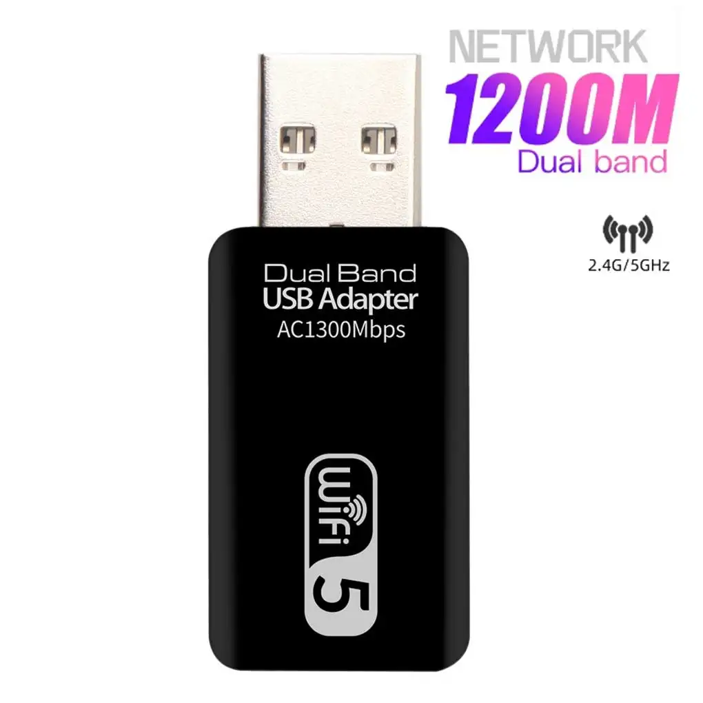 Usb3.0 Dual Band Ac1300 Mbps 1200M Adapter Signaal Netwerkkaart Computers Tablets Zender Stabiel Sterker Elektronisch