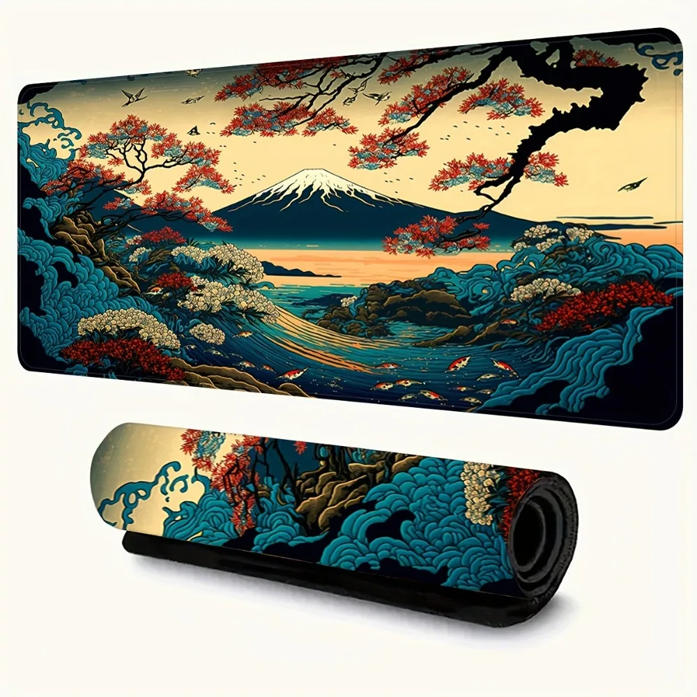 1pc Ink Wash Style Mount Fuji Landscape Gaming Desk Mat Mouse Pad desk accessories alfombrillas para escritorio